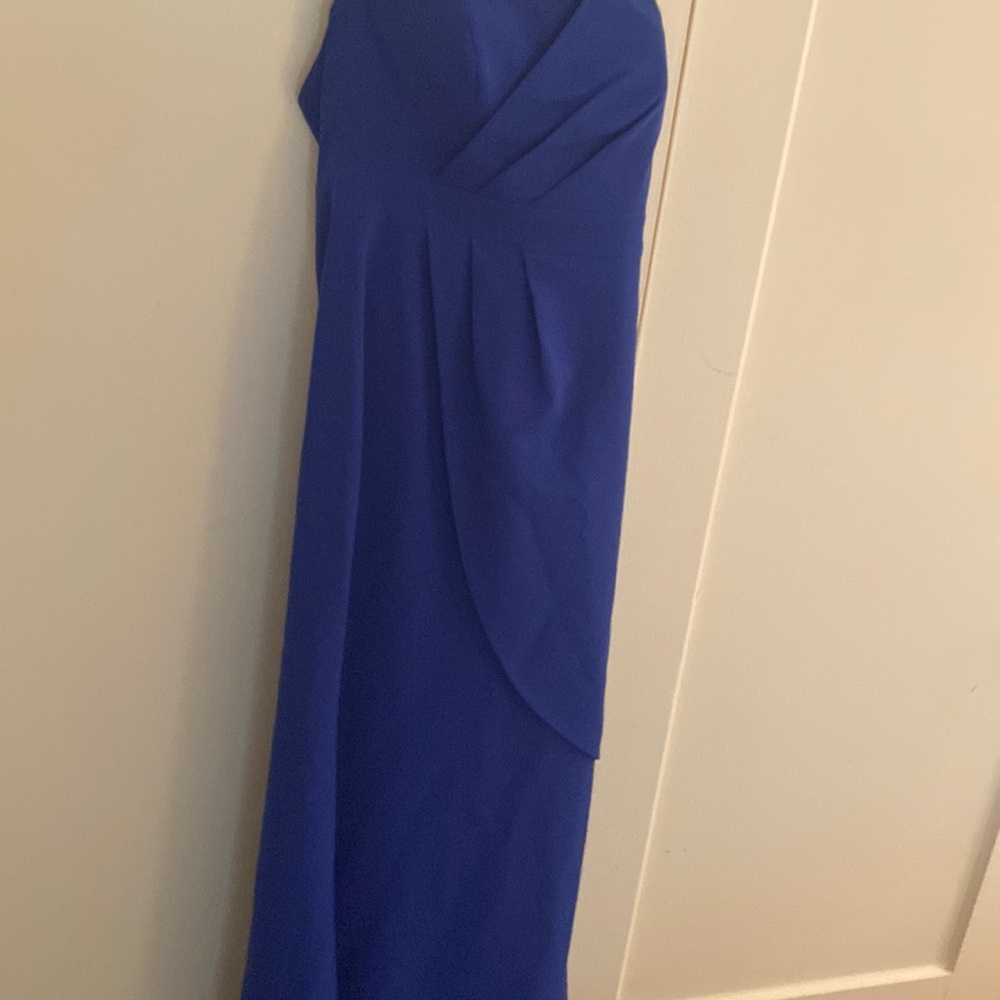 Blue evening gown